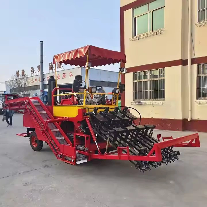 Company Equipment Gralic Harvester Machine Agricultural Garlic Excavation, Cleaning, Garlic Stalk Cutting, Bagging Harvester